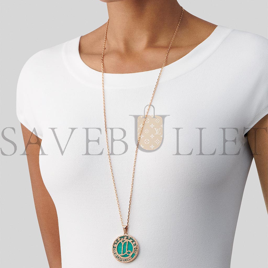 VAN CLEEF ARPELS ZODIAQUE LONG NECKLACE CAPRICORNI (CAPRICORN) - ROSE GOLD, AMAZONITE  VCARP9R900